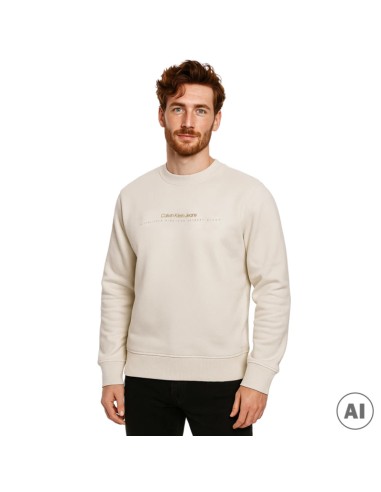 CALVIN KLEIN SUDADERA J30J327119_CRU CRUDO (M)