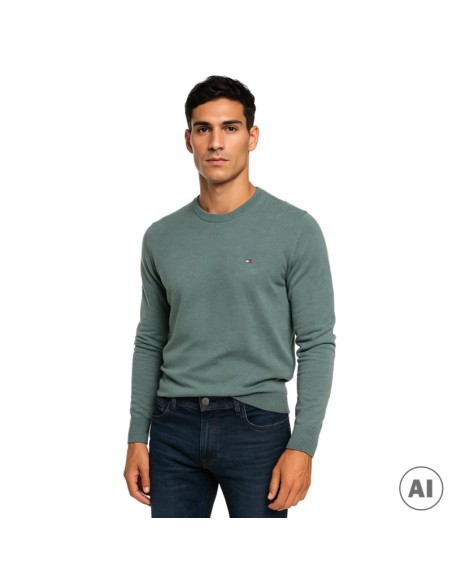 TOMMY HILFIGER JERSEY XM0XM02012_TU TURQUESA (M)