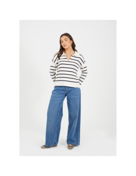 BRAVE SOUL JERSEY 248STRIPEIVY_CRU CRUDO (W)