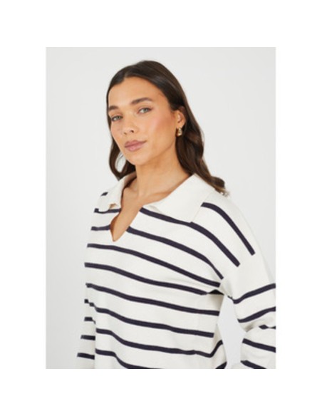 BRAVE SOUL JERSEY 248STRIPEIVY_CRU CRUDO (W)