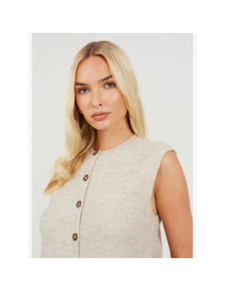 BRAVE SOUL CHALECO 125NELLIEMNK_BE BEIGE (W)