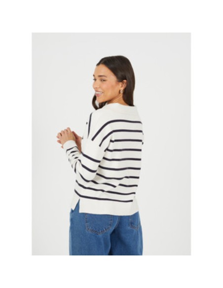 BRAVE SOUL JERSEY 248STRIPEIVY_CRU CRUDO (W)