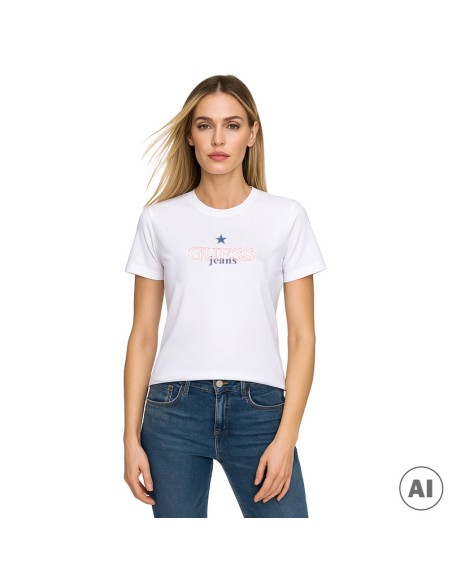 GUESS CAMISETAS W4YI12J1314_BL BLANCO (W)