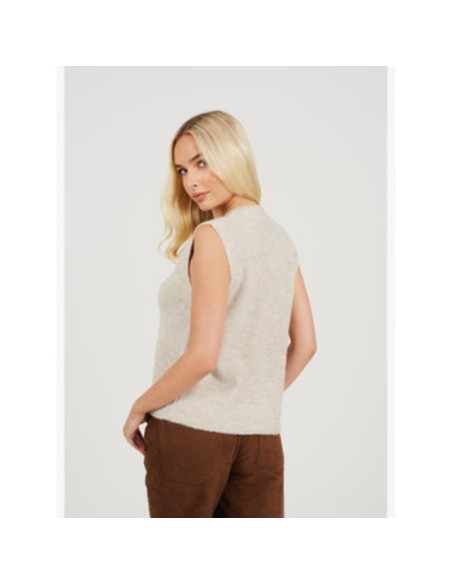 BRAVE SOUL CHALECO 125NELLIEMNK_BE BEIGE (W)