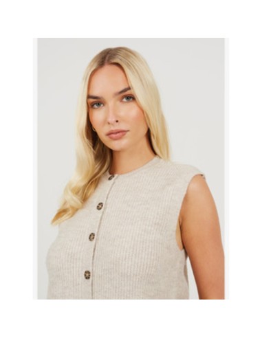 BRAVE SOUL CHALECO 125NELLIEMNK_BE BEIGE (W)