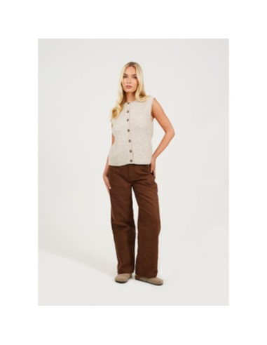 BRAVE SOUL CHALECO 125NELLIEMNK_BE BEIGE (W)