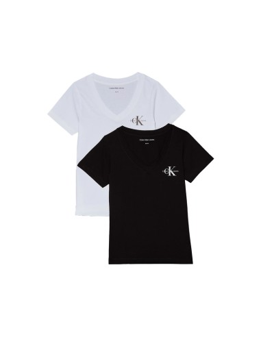 CALVIN KLEIN CAMISETAS J20J223447_BL-NG BLANCO-NEGRO (W)