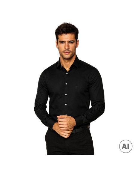 CALVIN KLEIN CAMISA K10K108229_NG NEGRO (M)