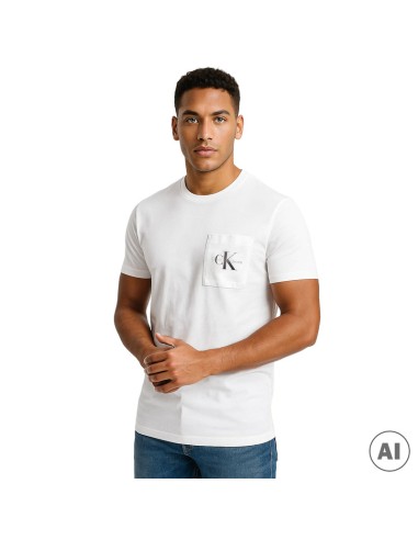 CALVIN KLEIN CAMISETAS J30J320936_BL BLANCO (M)