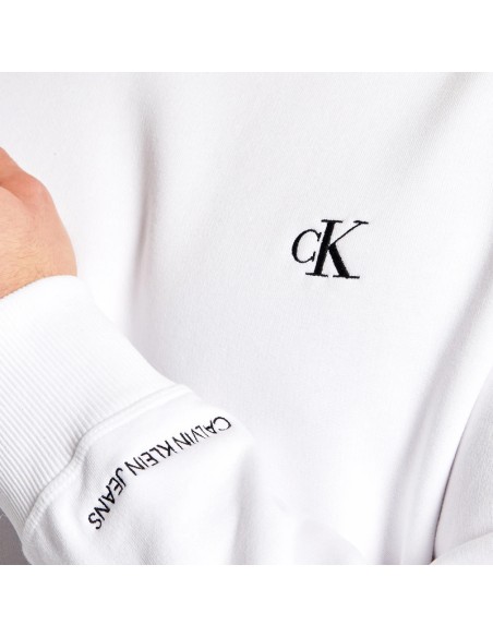CALVIN KLEIN SUDADERA BLANCO - J30J314536_BL