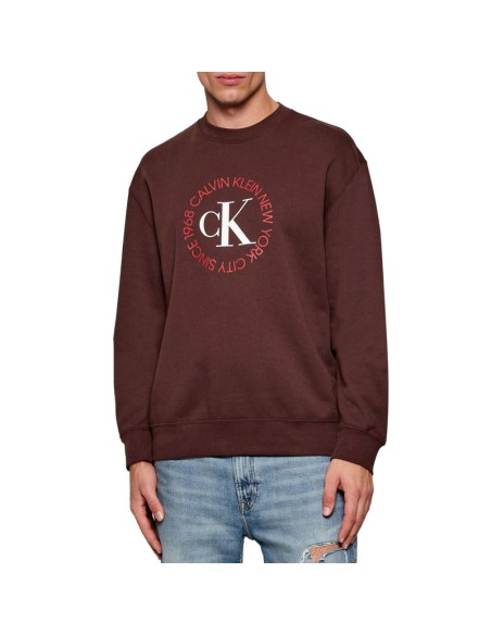 CALVIN KLEIN SUDADERA LV14RE250G_MA MARRON (M)