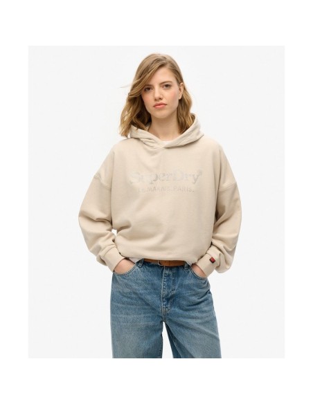 SUPERDRY SUDADERA W2012436A2PQ BEIGE (W)