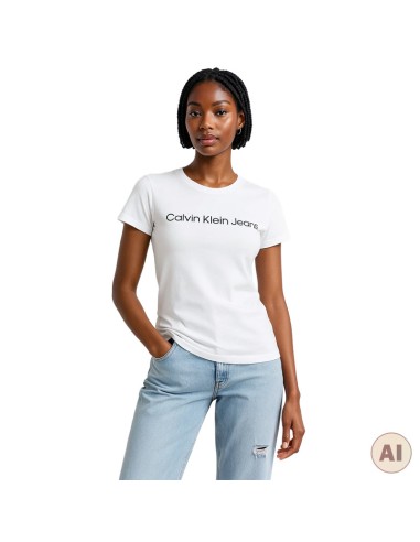 CALVIN KLEIN CAMISETAS J20J220253_BL BLANCO (W)